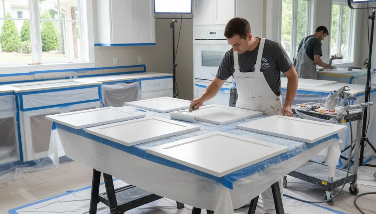 Professional cabinet painting and kitchen refinishing in Sarasota, FL by expert house painters