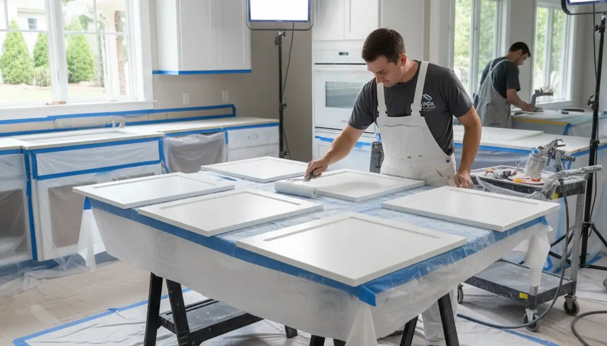 Professional cabinet painting and kitchen refinishing in Sarasota, FL by expert house painters