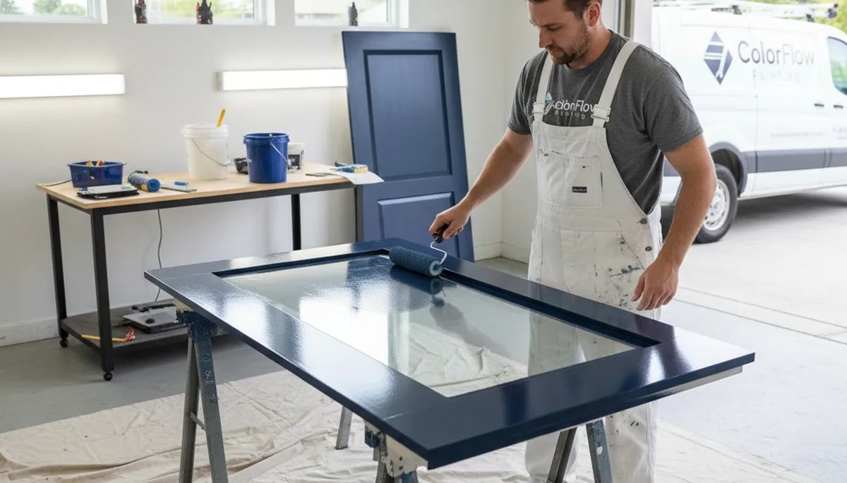 Professional door painting service in Sarasota FL enhancing curb appeal with weather-resistant finish