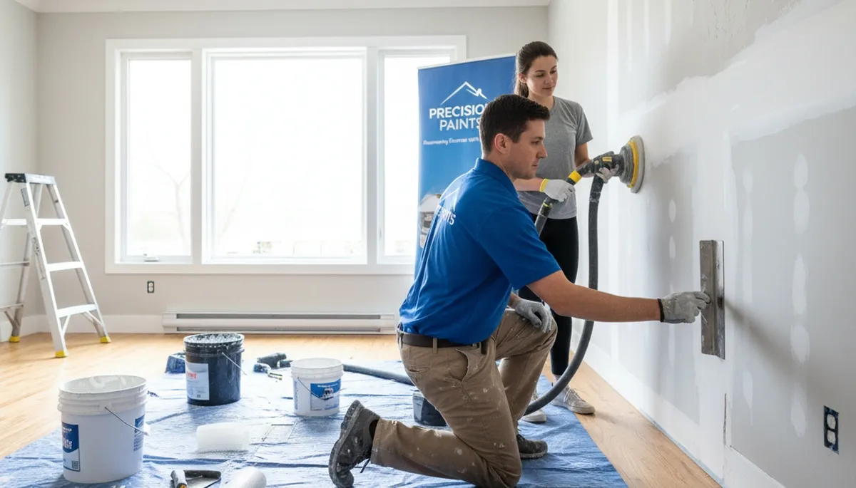 Professional drywall repair for Sarasota FL home walls with crack and water damage restoration