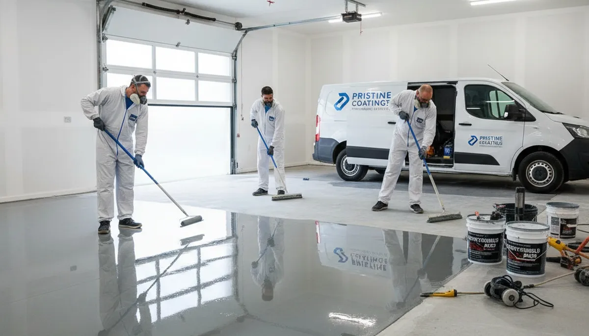Professional epoxy garage floor coating in Sarasota FL by local house-painting experts