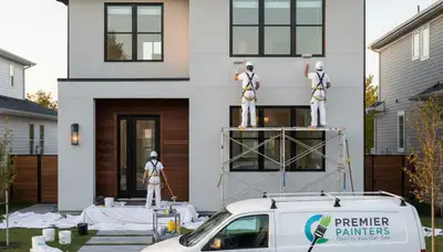 Professional exterior house painters in Sarasota, FL applying weather-resistant paint for lasting curb appeal