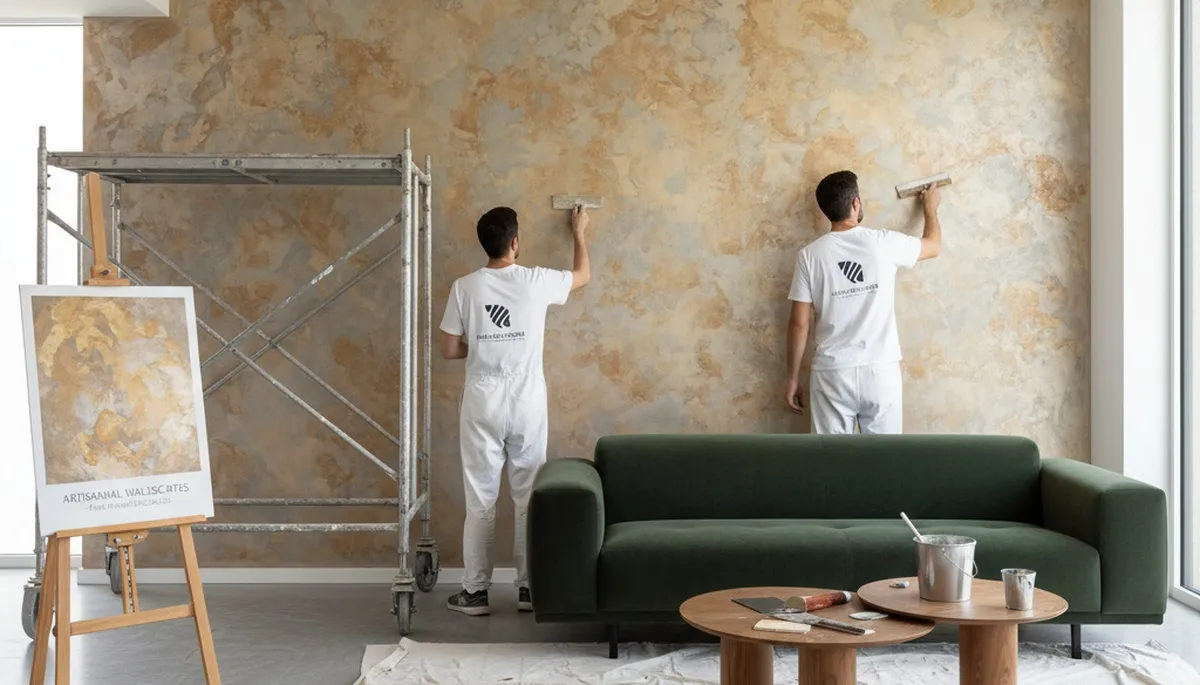 Professional faux painting for coastal home interior in Sarasota, FL by decorative finish experts
