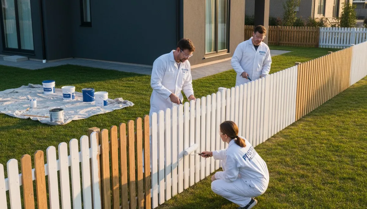 Professional fence painting in Sarasota, FL with durable finishes for sun and humidity protection