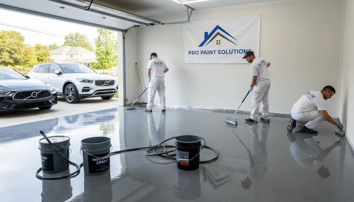 Epoxy garage floor coating in Sarasota FL with durable, moisture-resistant finish by local painters