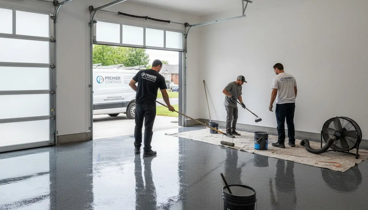 Professional epoxy garage floor coating in Sarasota FL for durable, moisture-resistant finish