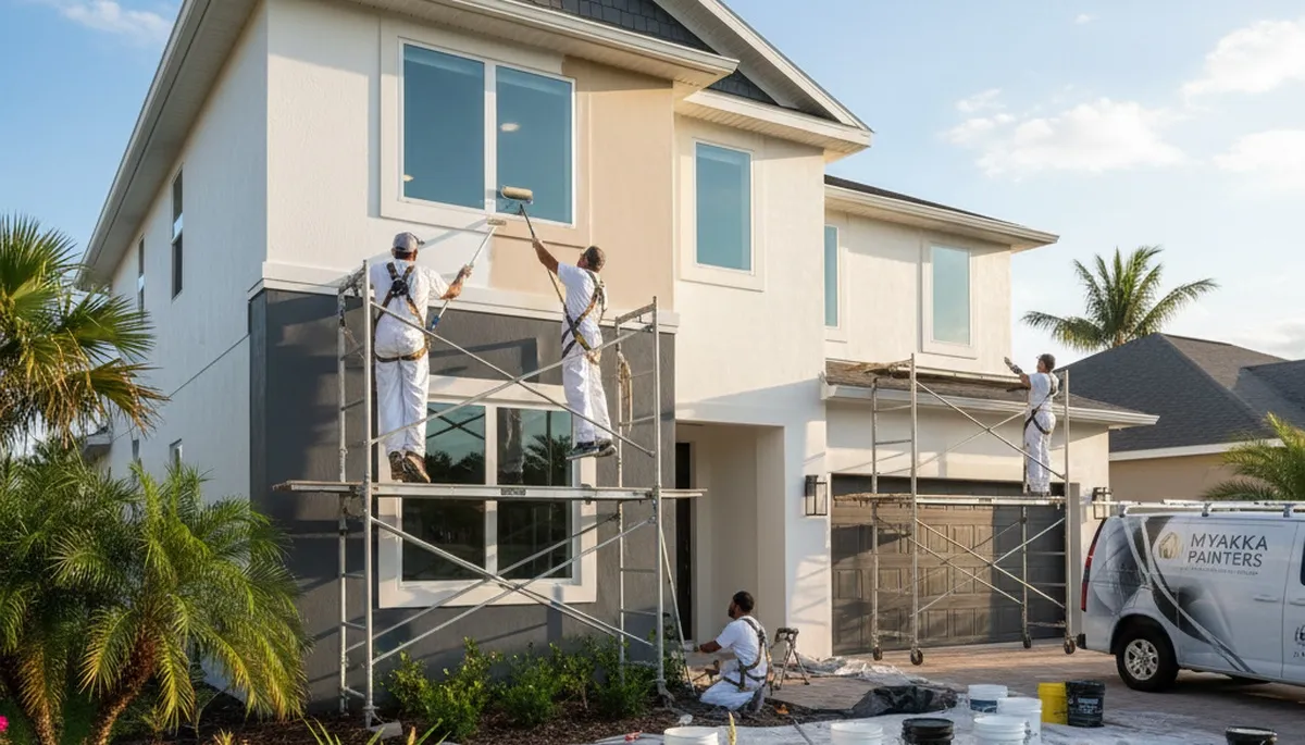 House painting service in Sarasota, FL by Paints Sarasota FL for residential exterior painting