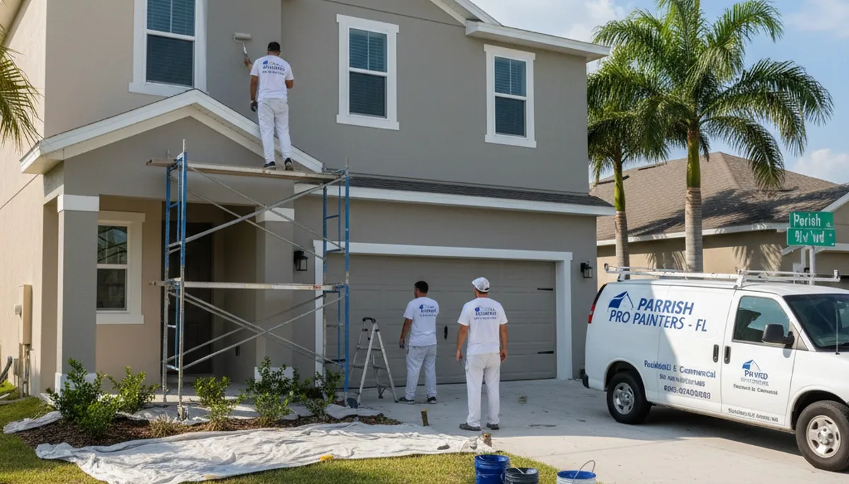 Professional house painters in Sarasota FL providing exterior home painting services