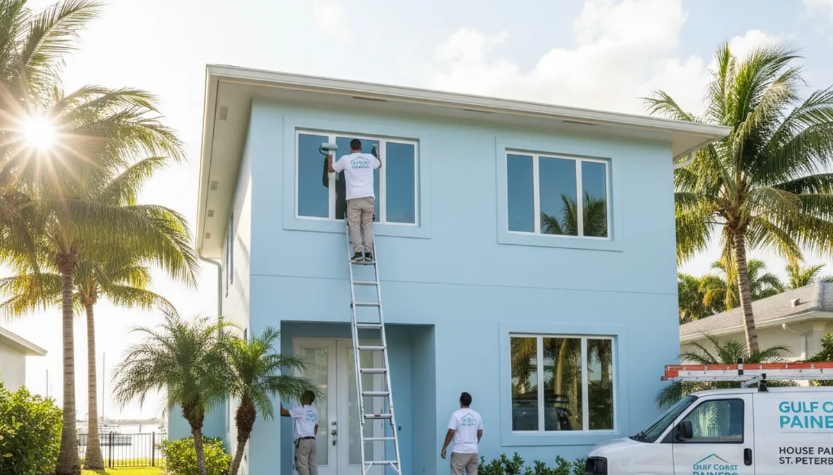Professional house painters in Sarasota FL showcasing exterior home painting results
