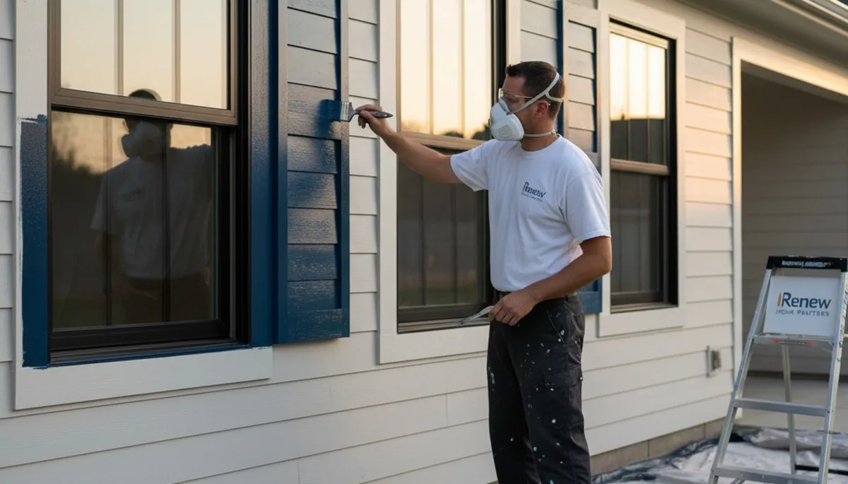 Professional painters restoring exterior shutters in Sarasota, FL for lasting curb appeal
