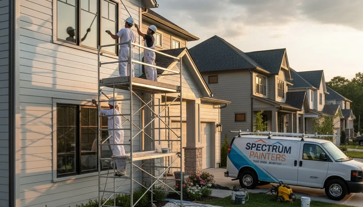 Professional siding painting on a coastal home in Sarasota, FL by expert house painters